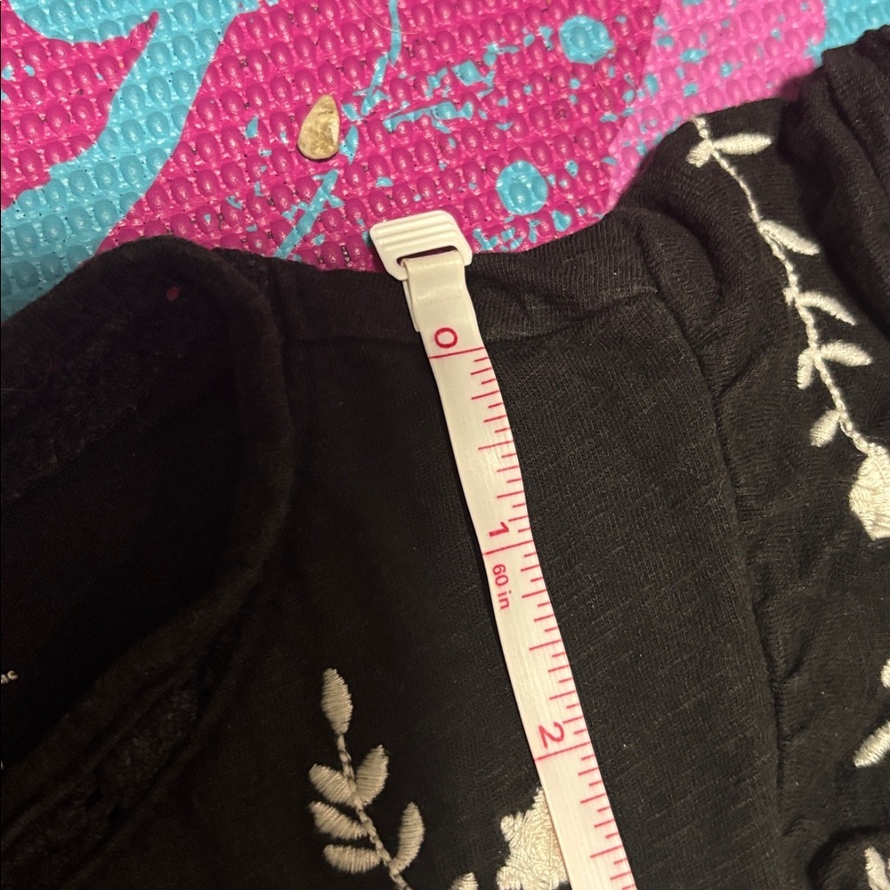 George - Girls Black Dress with White Embroidery, Size 7/8 - Picture 9 of 10